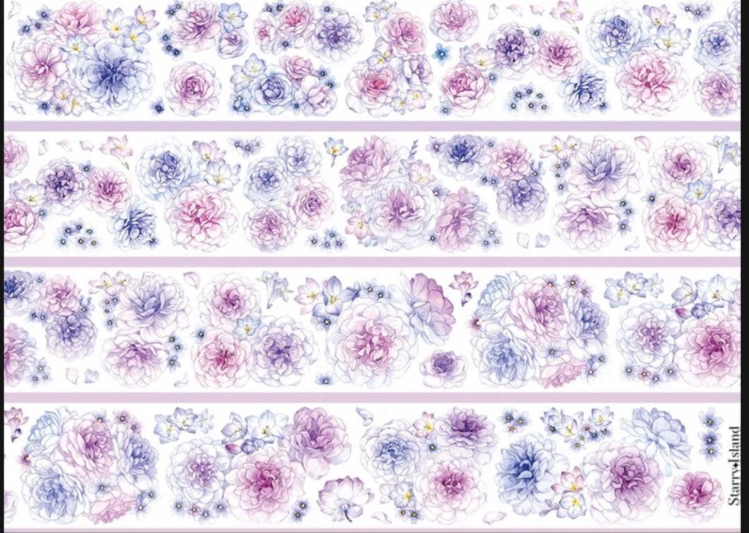 繁星梦屿《芳菲夕雾》海外マスキングテープ　マステ 【2446】