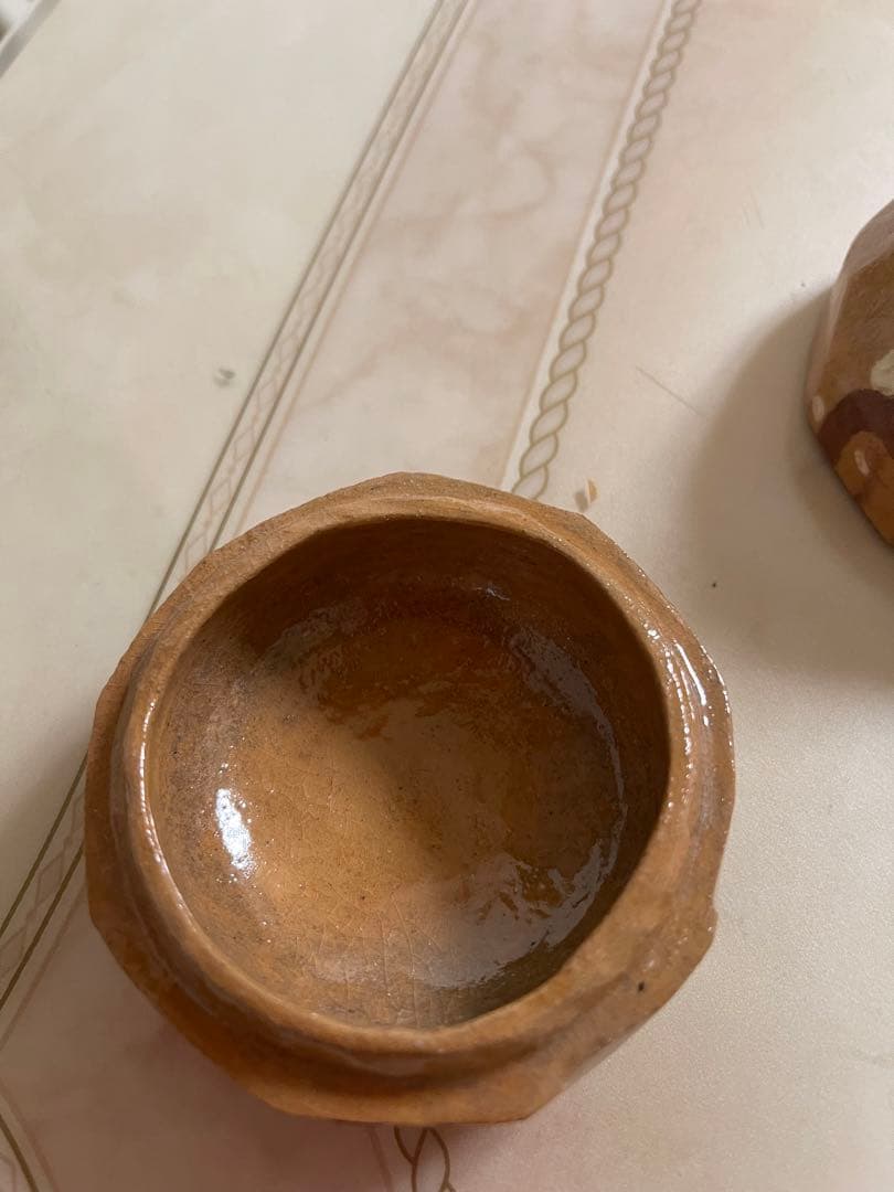 鶴巻宗富 香合 赤楽 梅