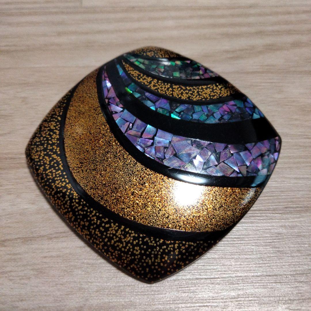 デザイン べっ甲 蒔絵 螺鈿 在銘 彩 ブローチ ペンダント