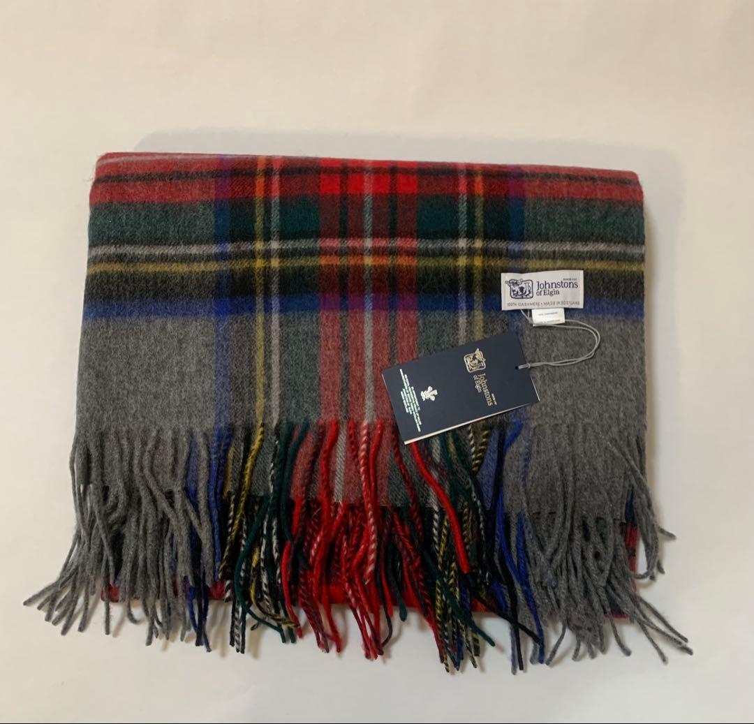 JOHNSTONS ジョンストンズマフラー 大判タータンチェックストール