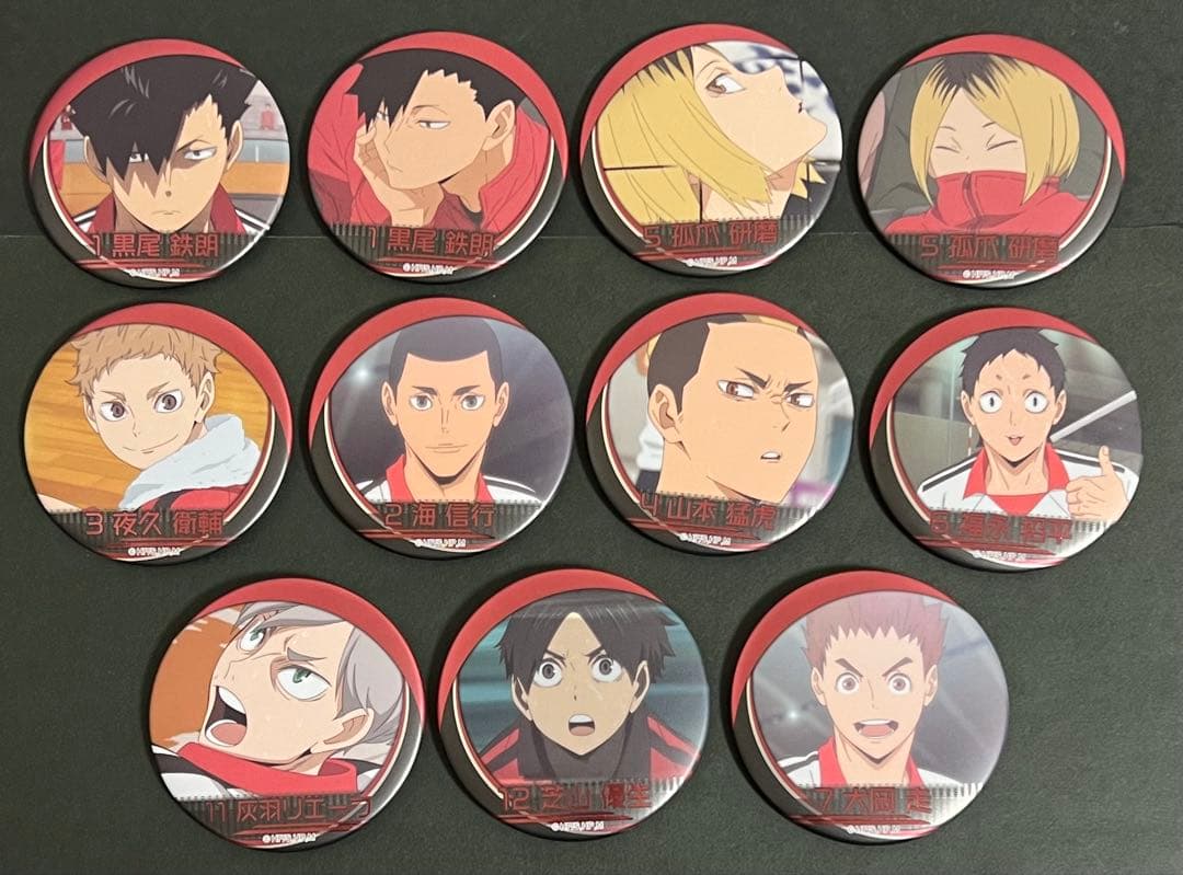 ハイキュー 名場面缶バッジ 音駒高校 孤爪研磨 黒尾 夜久 11種コンプリート ハイキュー 名場面缶バッジ 音駒高校 孤爪研磨 黒尾 夜久 11種