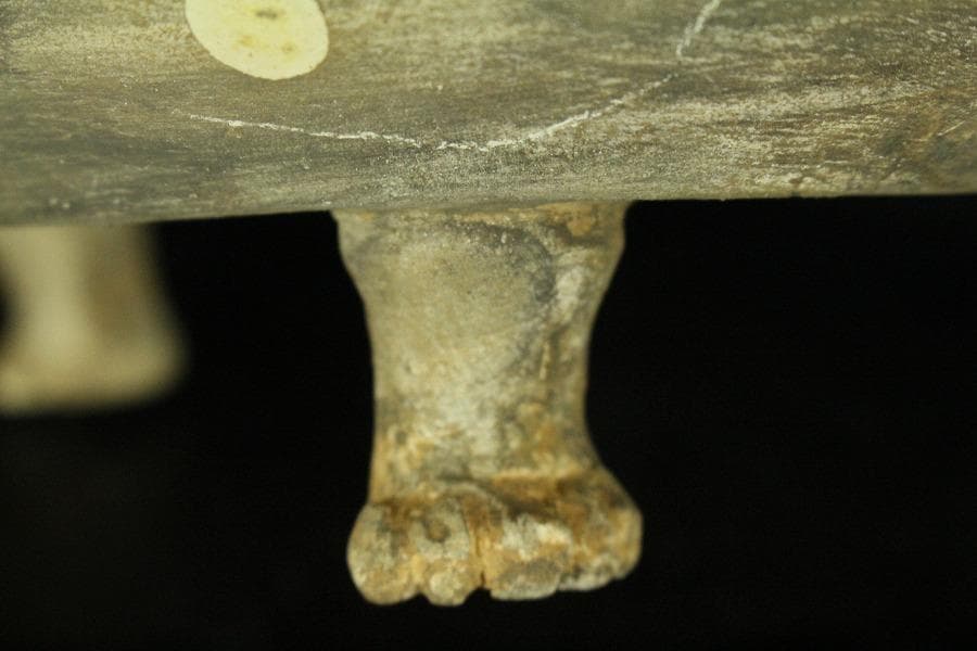 中国美術 唐三彩 双鳳紋 三足 盤 φ31cm 希少(LC247)