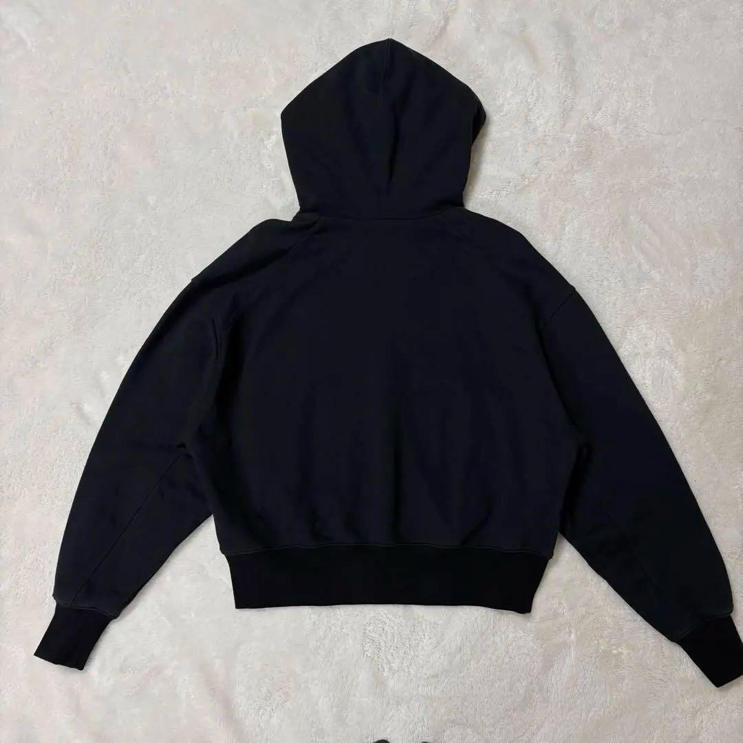 Y-3 ロゴ フーディ パーカー ブラック サイズ50 ワイドシルエット　短丈