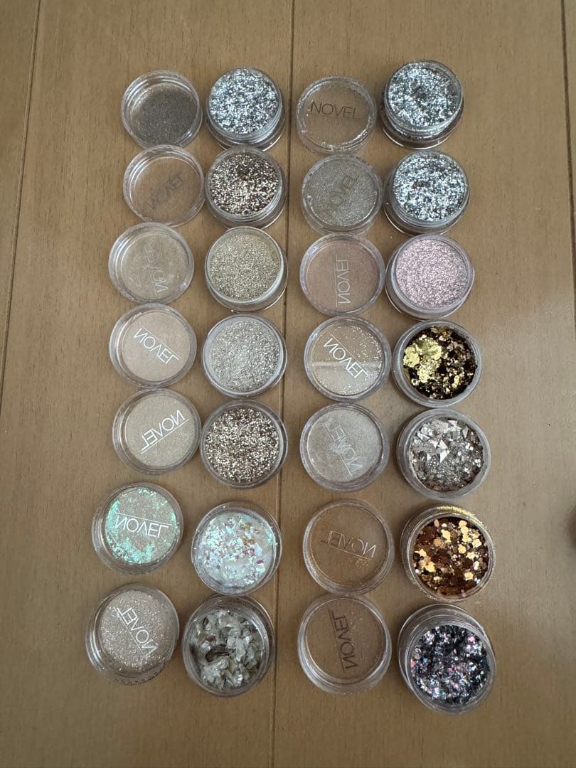 ほぼ未使用品 NOVEL ジェルネイル パウダー パーツセット