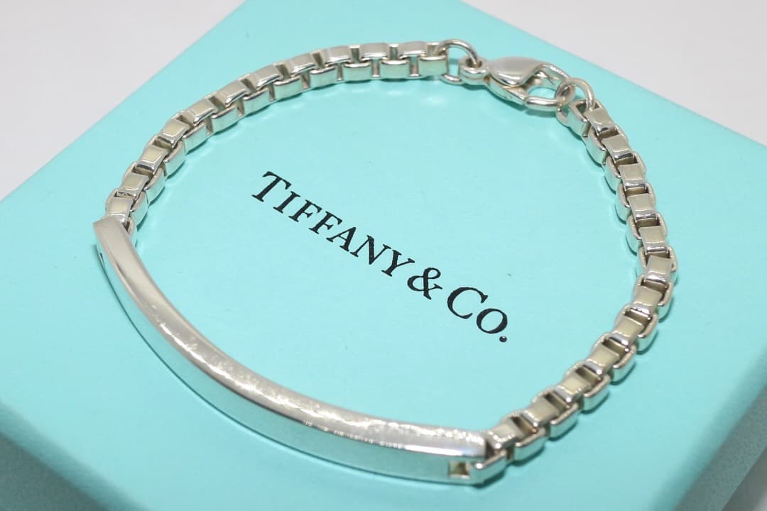 ティファニー ベネチアン リンク ID プレート ブレスレット