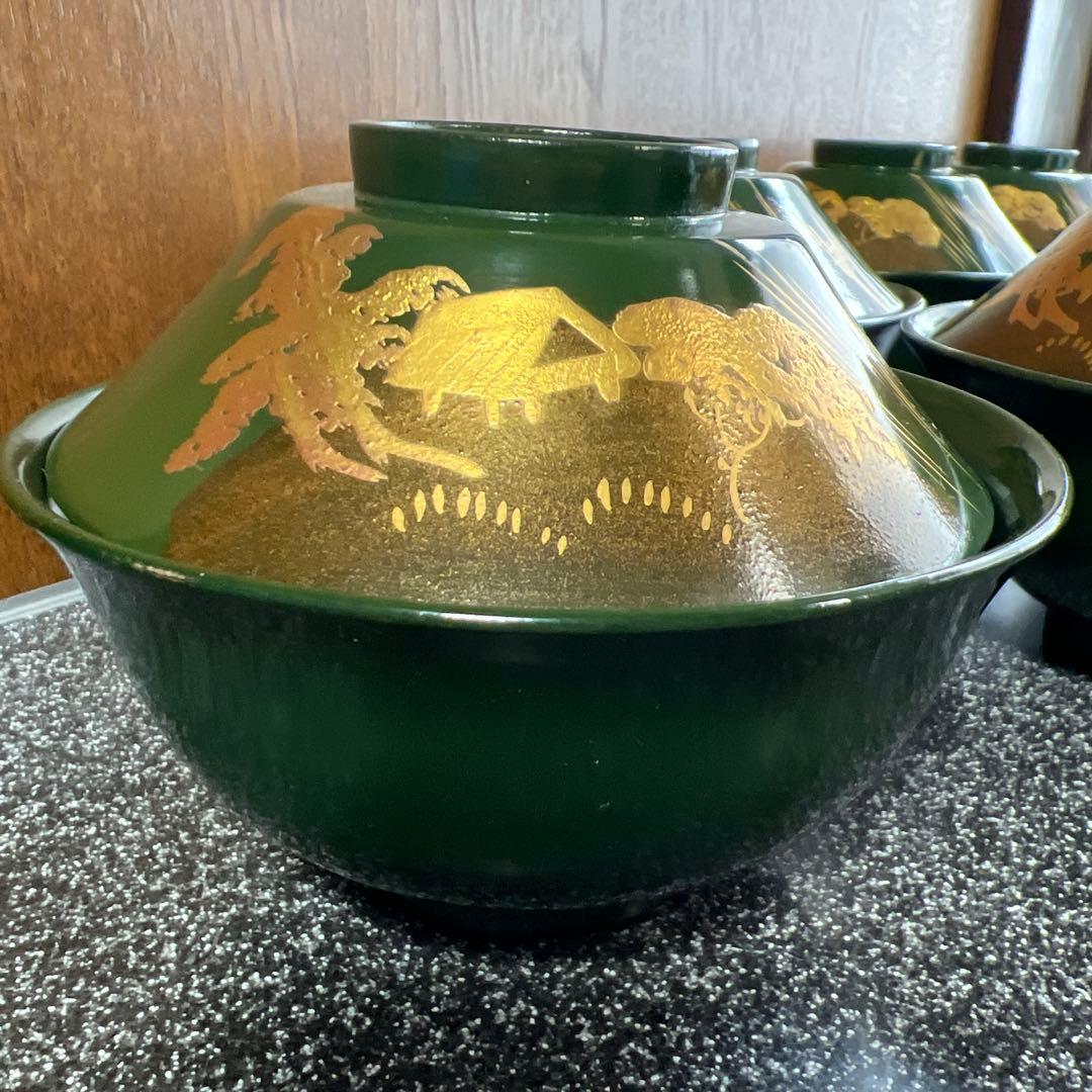 新年に高級輪島塗　富士型　汁椀　昭和初期　５客に変更します　10客ではありません