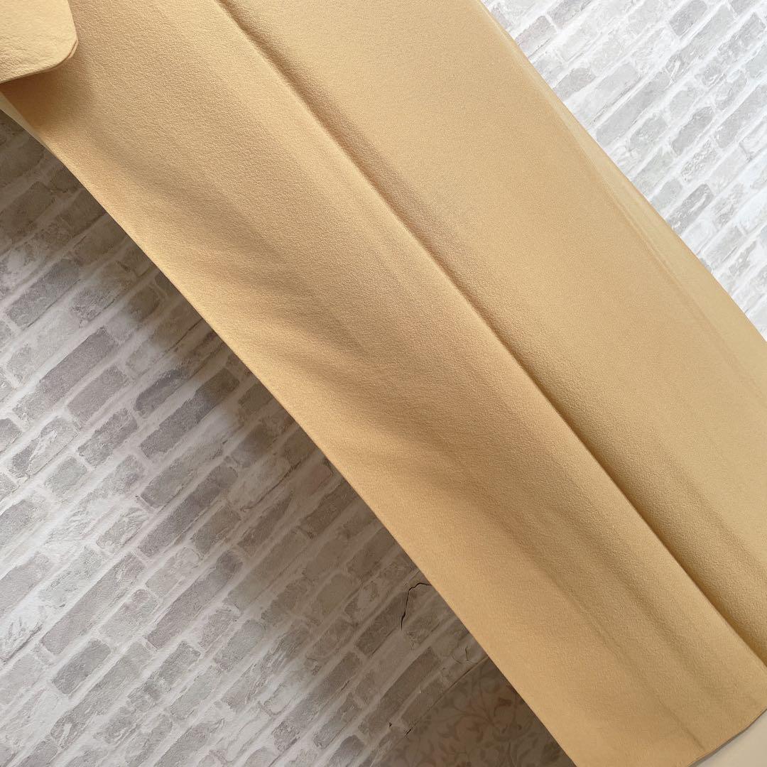 色無地 フルセット 菊 梅 地紋 難あり 練習用 シンプル 礼装 着物 I2