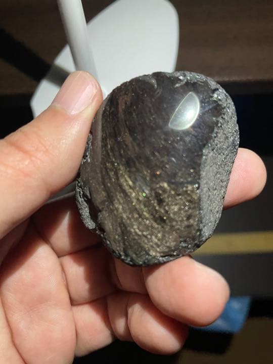 研磨品 十勝石玲瓏 ゴールデンマホガニーオブシディアン特