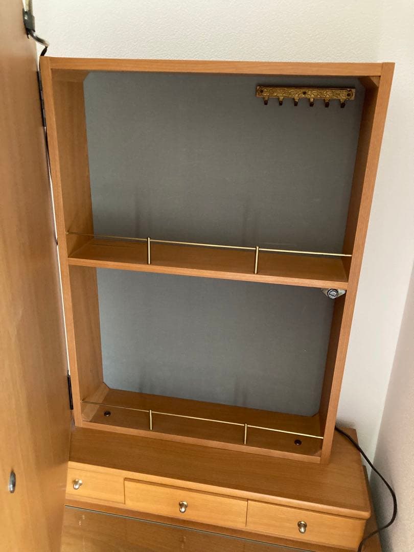 ちこ様専用木製ドレッサー・鏡台・椅子付き