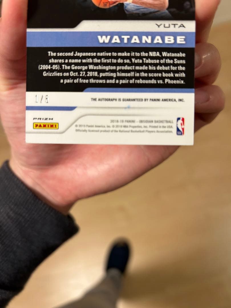 2018-2019 渡邊雄太 サインカード【世界に5枚】 NBA 大谷翔平 - メルカリ