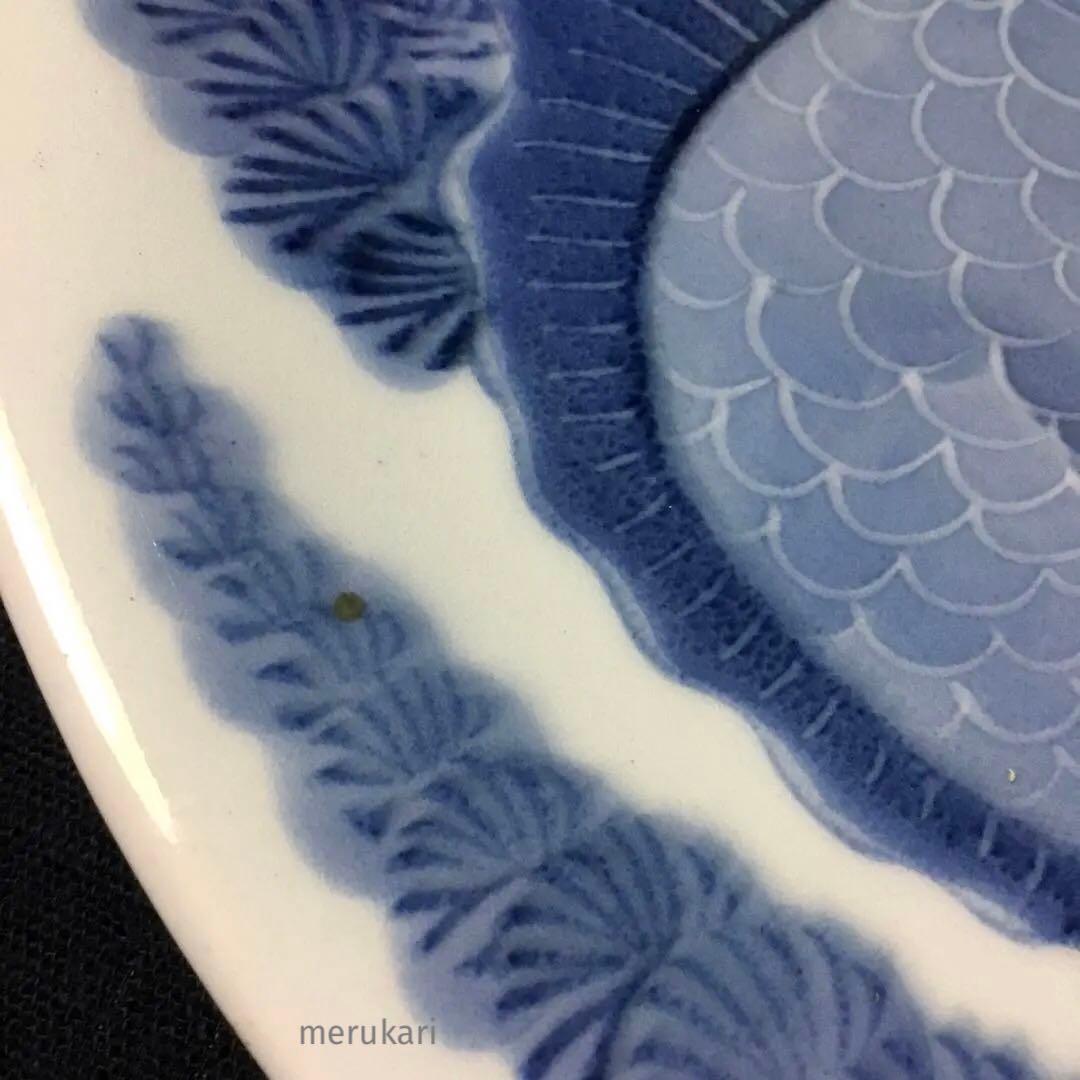 伊万里焼 染付 魚藻文 大皿 /骨董/時代物