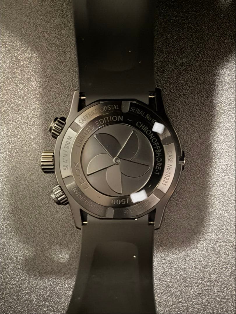 フ*モ様 【美品】EDOX クロノグラフ クロノオフショア1 カモフラ 迷彩 限