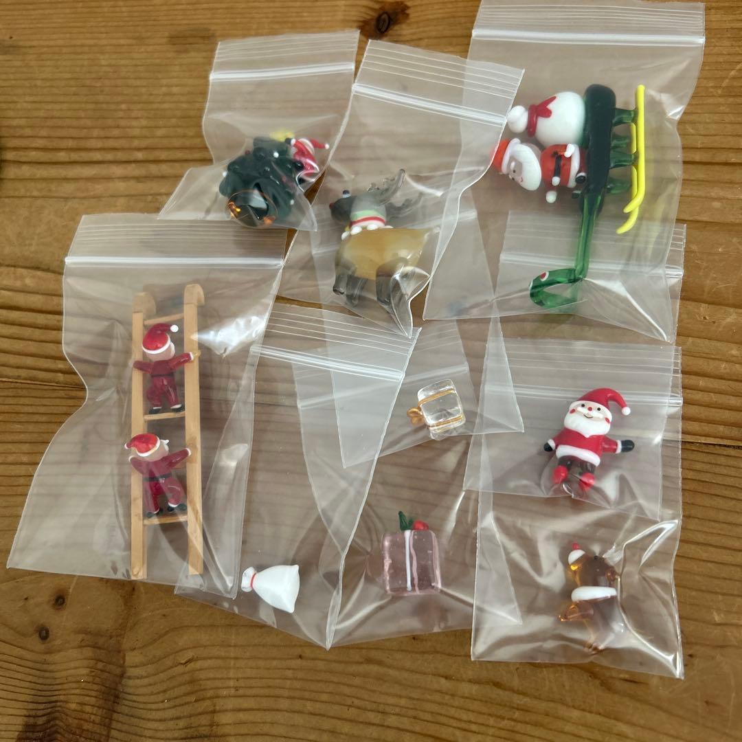 ガラス細工 クリスマス 梯子サンタ ツリー トナカイ プレゼント - メルカリ