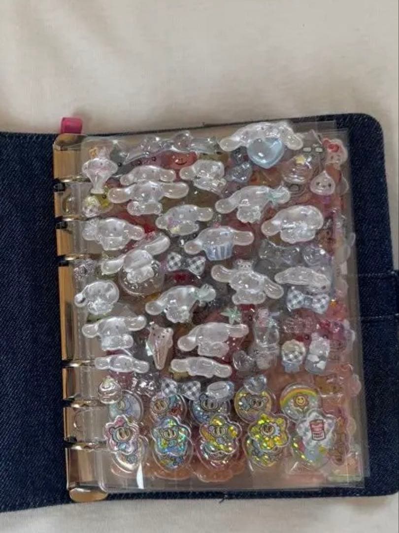 シール帳 バインダー サンリオ デニム ワッペン デニムワッペン