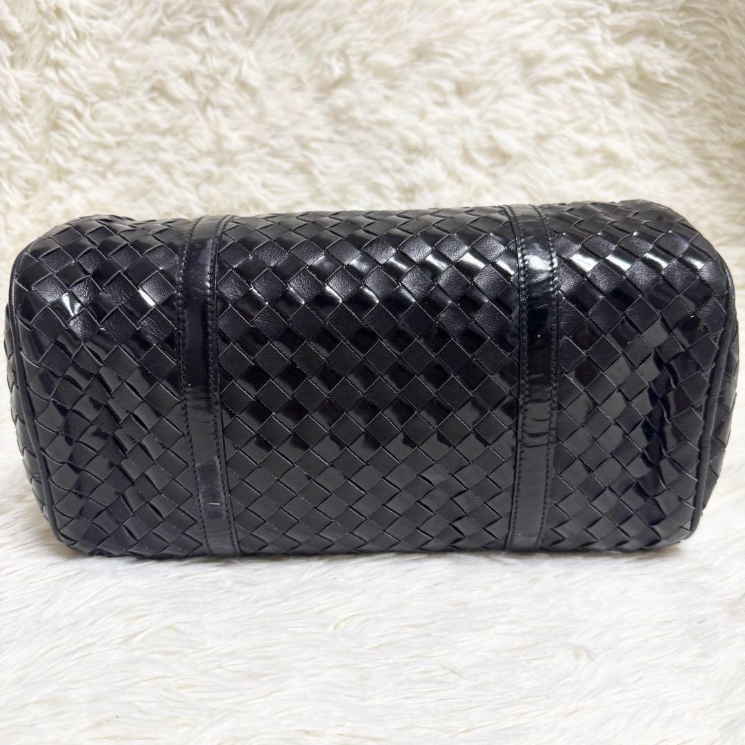 美品✨BALLY ハンドバッグ 編み込み メッシュ 金ロゴ レザー ブラック