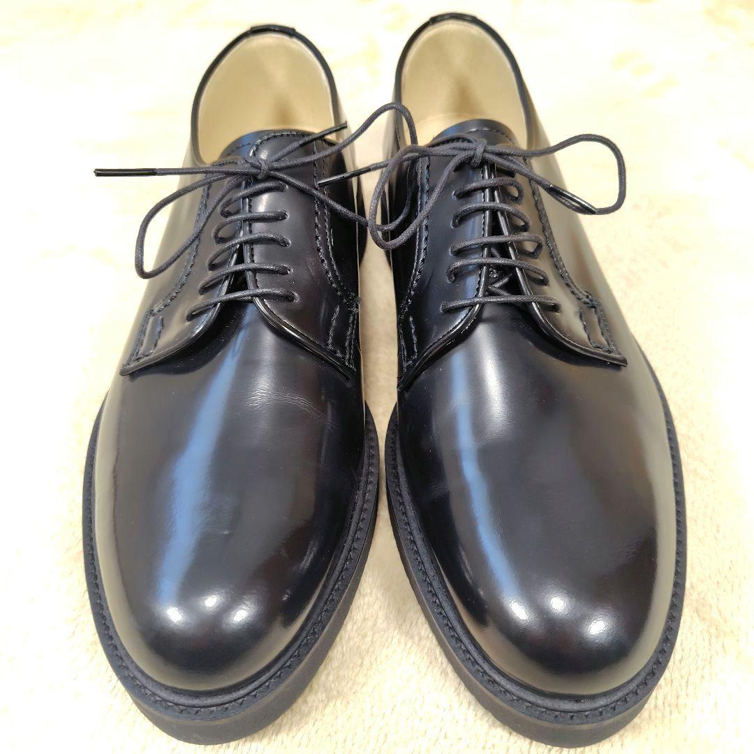 極美品 ハルタ ポストマンシューズ ビブラムソール 711P ブラック 27.5