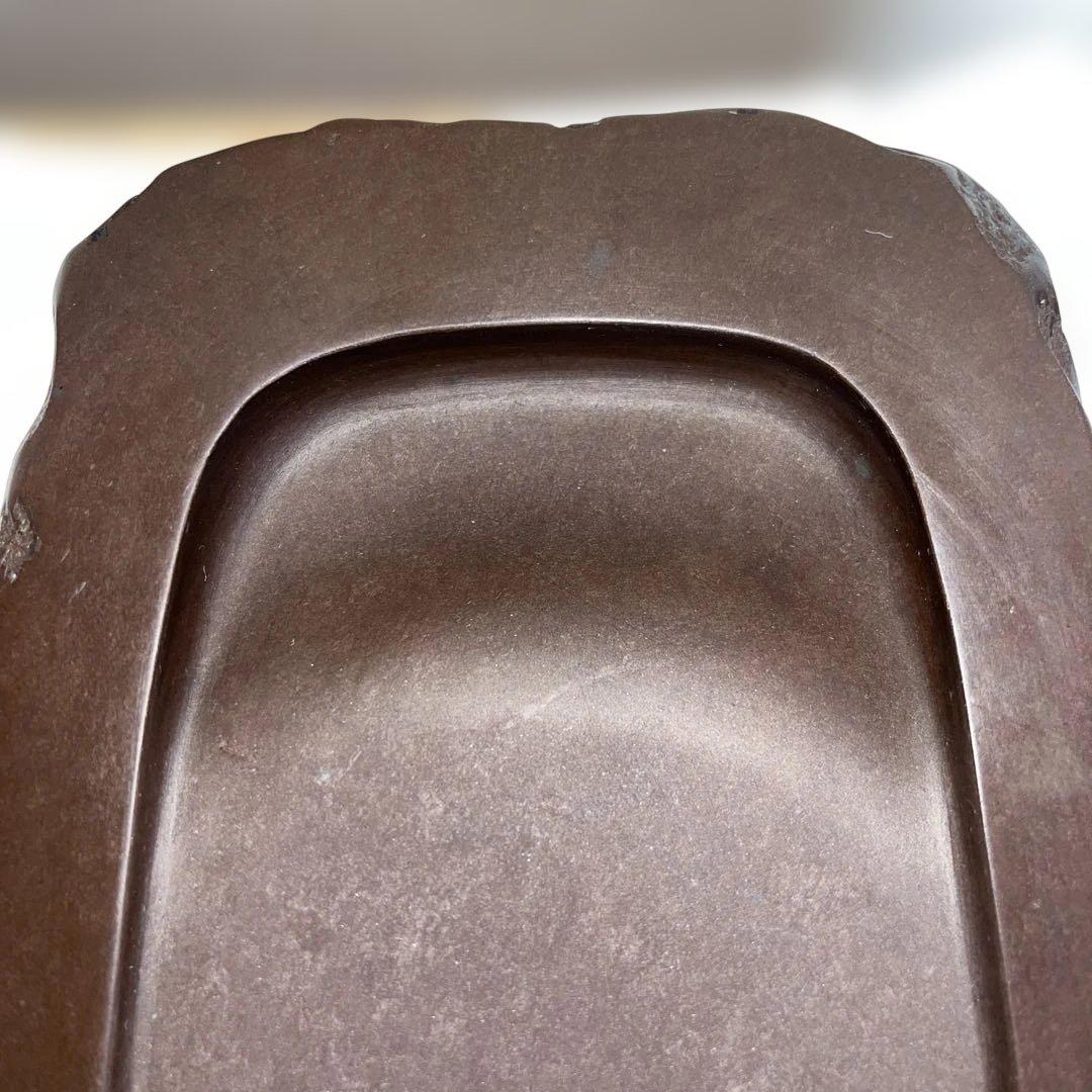 ⭕️赤間硯 名工 堀尾卓司 野面硯 共桐箱 女性好み作品 均整