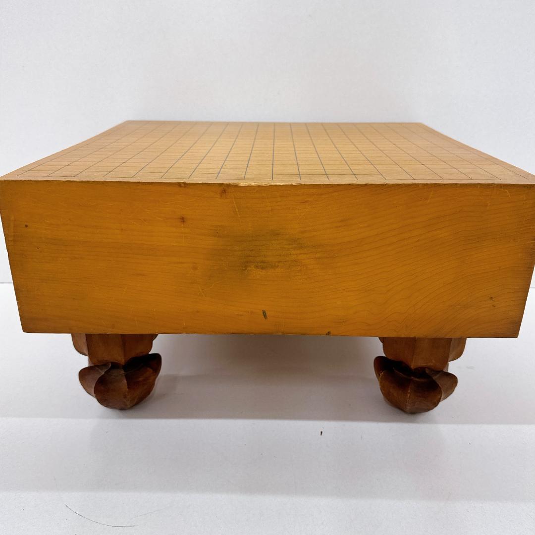 【美品】囲碁盤 脚つき　木製囲碁盤セット　白石・黒石付き