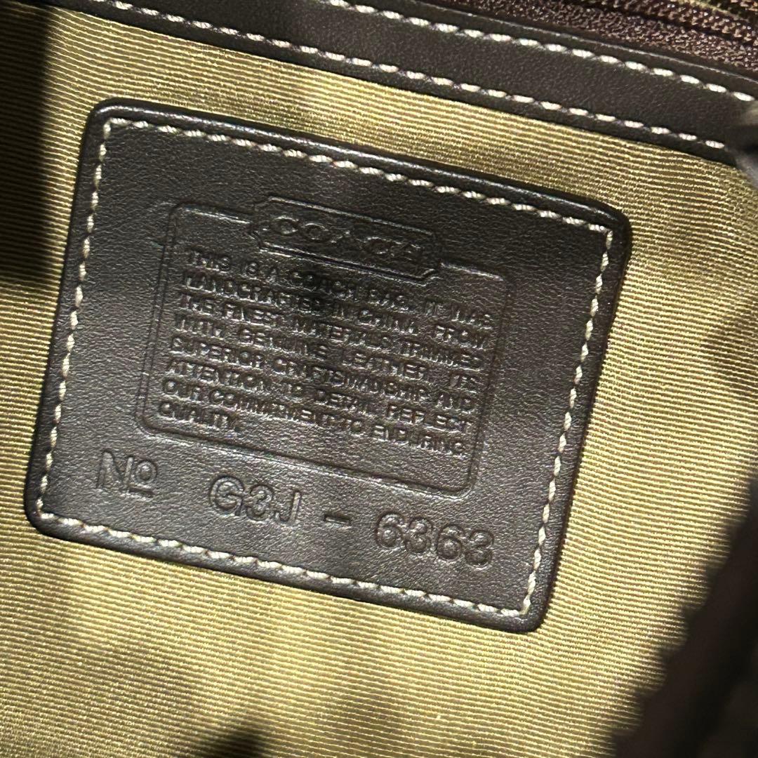 バッグ COACH harf-moon hobo leather signature