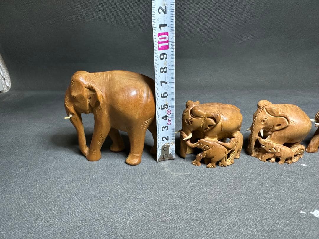インド 白檀 木彫り 象 仏教美術 仏像 骨董 木像 木製 密教 置物