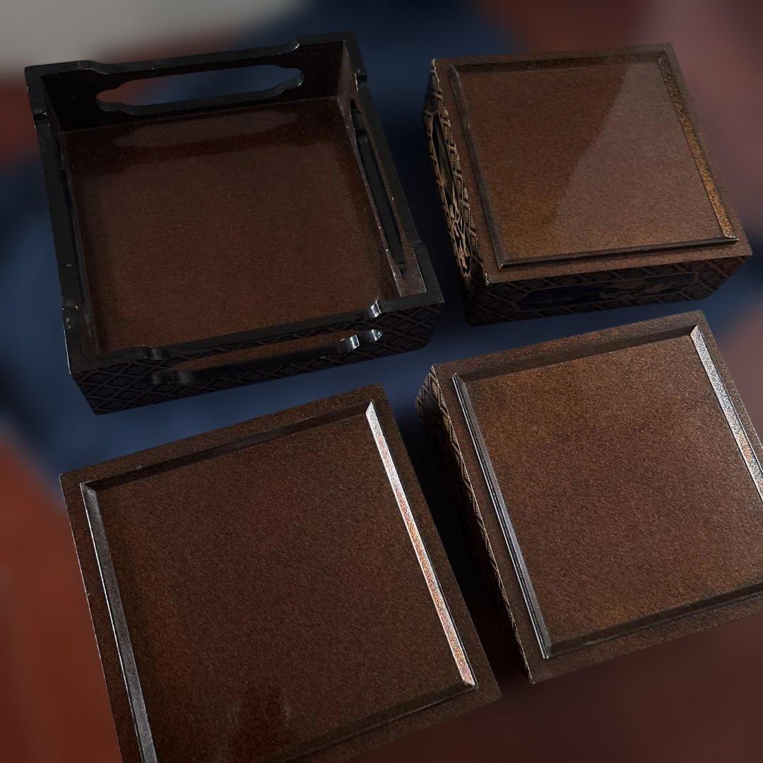 漆塗り重箱 蒔絵3段　輪島塗　骨董　アンティーク　お正月　おせち