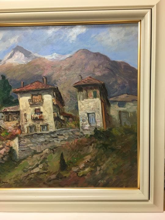 絵画肉筆画油絵 画家イタリア  ホーリニー作品直筆オリジナル厚塗り絵画