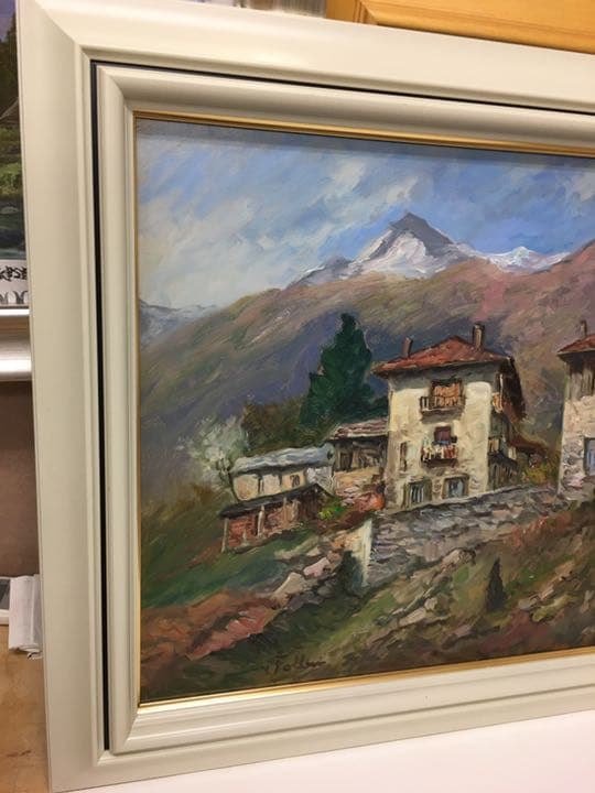 絵画肉筆画油絵 画家イタリア  ホーリニー作品直筆オリジナル厚塗り絵画