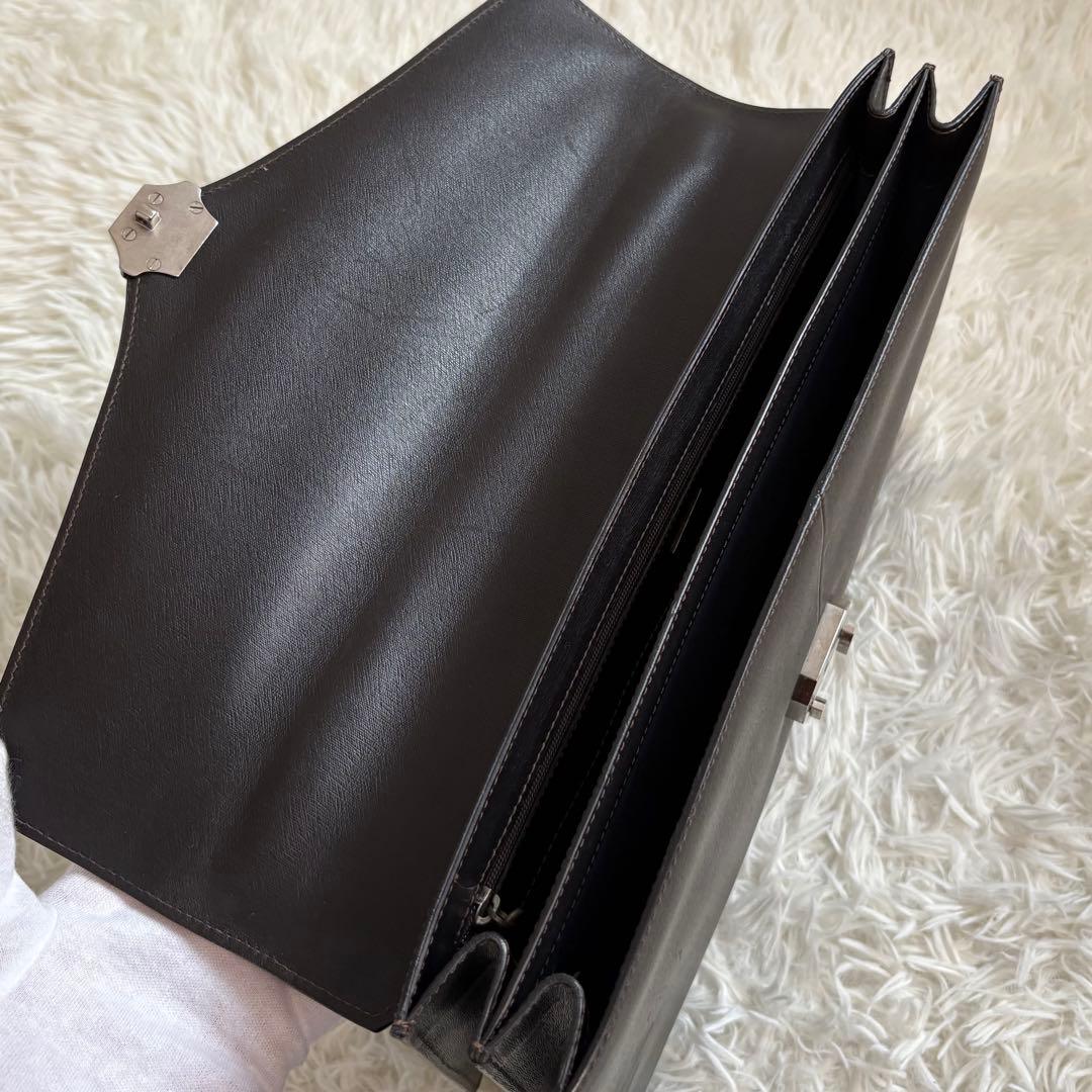 ダンヒル コンパクトブリーフケース ダレスバッグ イタリア製 レザー