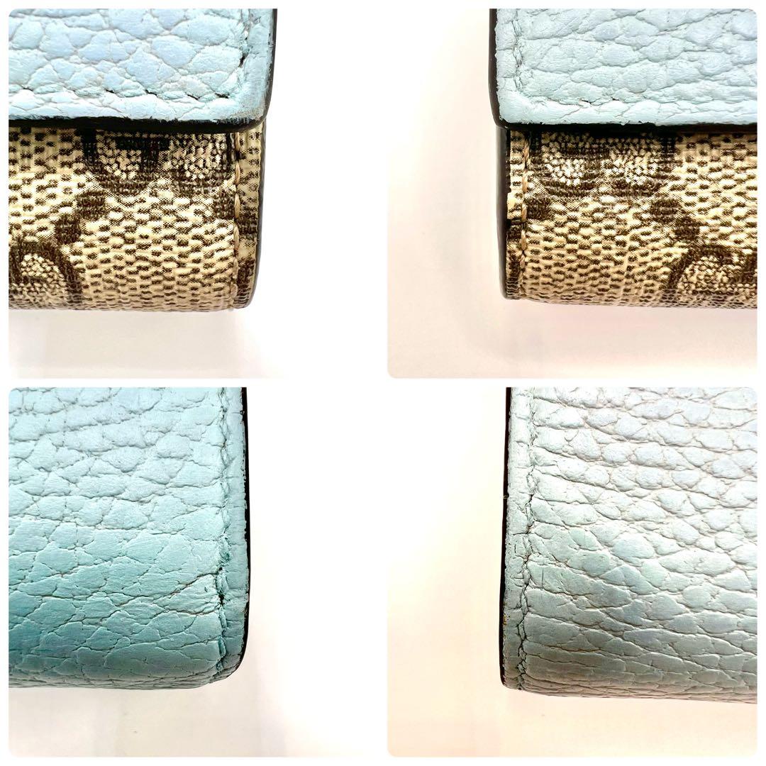 現行✨ 美品 グッチ プチマーモント ggスプリーム バイカラー 二つ折り財布