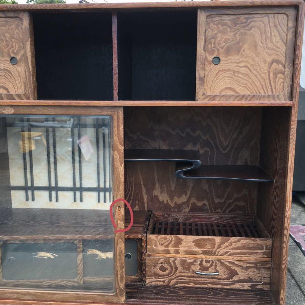 和家具 茶箪笥 幅84cm 茶棚 和風 昭和 レトロ 食器棚 和室 飾り棚 古