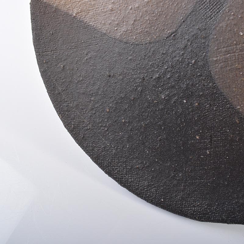 信楽焼　神山易久作　自然釉　皿　直径約22cm　N　R6375