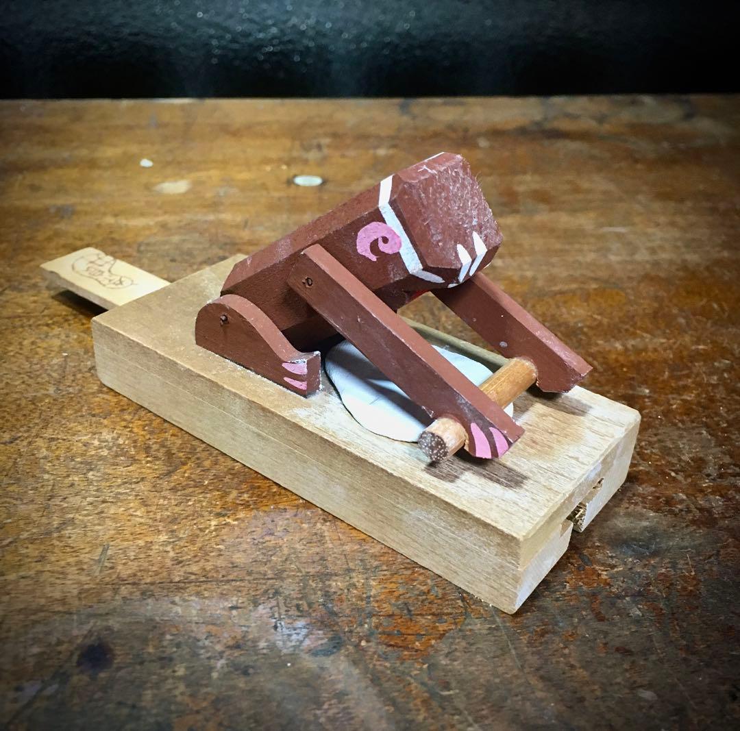 長野県 廃絶 郷土玩具 奈良井のからくり玩具 信濃猿・蕎麦のし猿 民