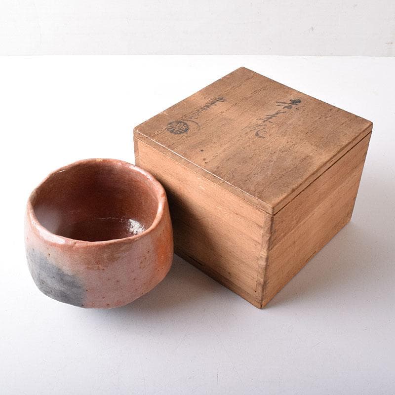 茶道具　楽吉佐衛門　赤楽茶碗　共箱　V　R8773 茶道具 楽吉佐衛門 赤楽茶碗 共箱 V R8773 茶道具 楽吉佐