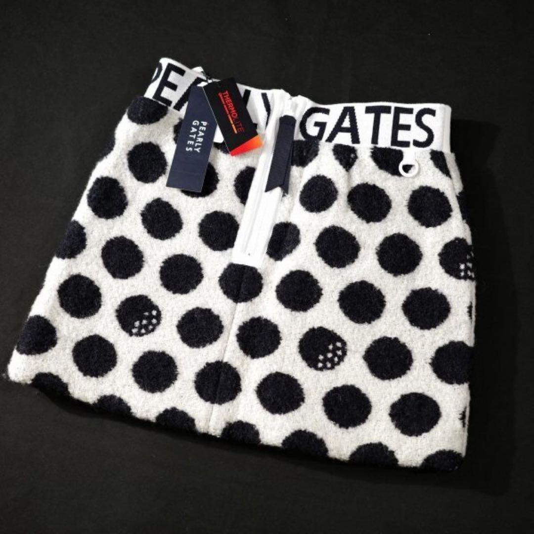 【PEARLY GATES】秋冬 ドット柄 THERMOLITE スカート1番M