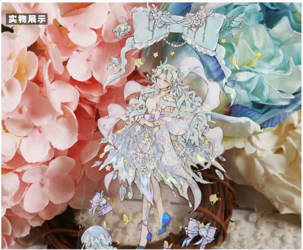 ✩のこり1✩J578＃公主舞会(贝壳光)切り売り海外人物マステ女の子