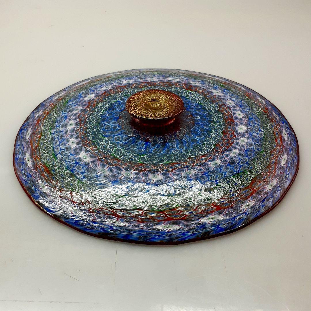 MURANO GLASS ミルフィオリ プレート 皿 MURANO GLASS 30cm 大きな