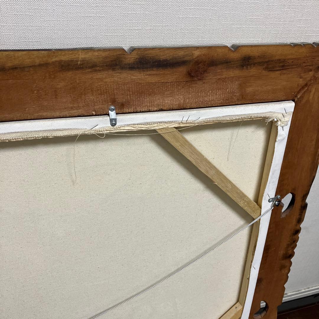 特大バリの風景画 ライステラス 油彩画 キャンバスサイン入り 148×88cm