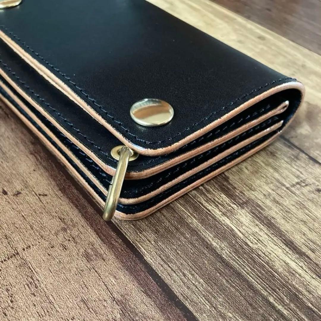 【わぽ】COW CRUSTトラッカーウォレット150【お札を折らずに収納】