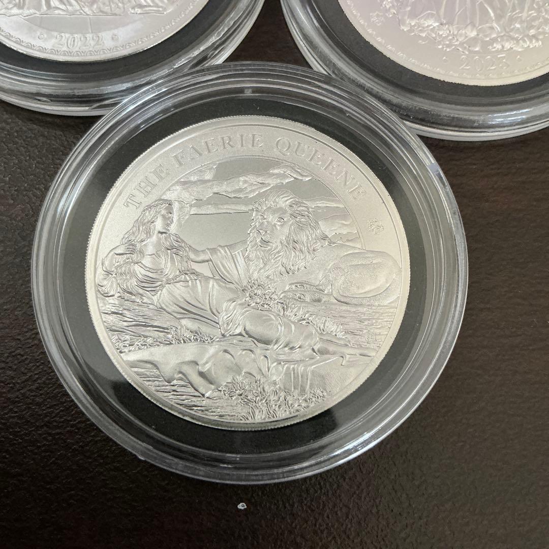 ウナとライオン 2022.2023.2024 3枚セット セントヘレナ 銀貨