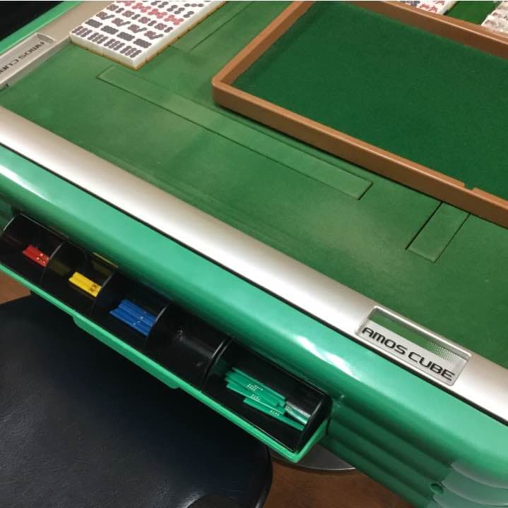 Amos cube 自動麻雀卓 サイドテーブル4個 椅子4脚