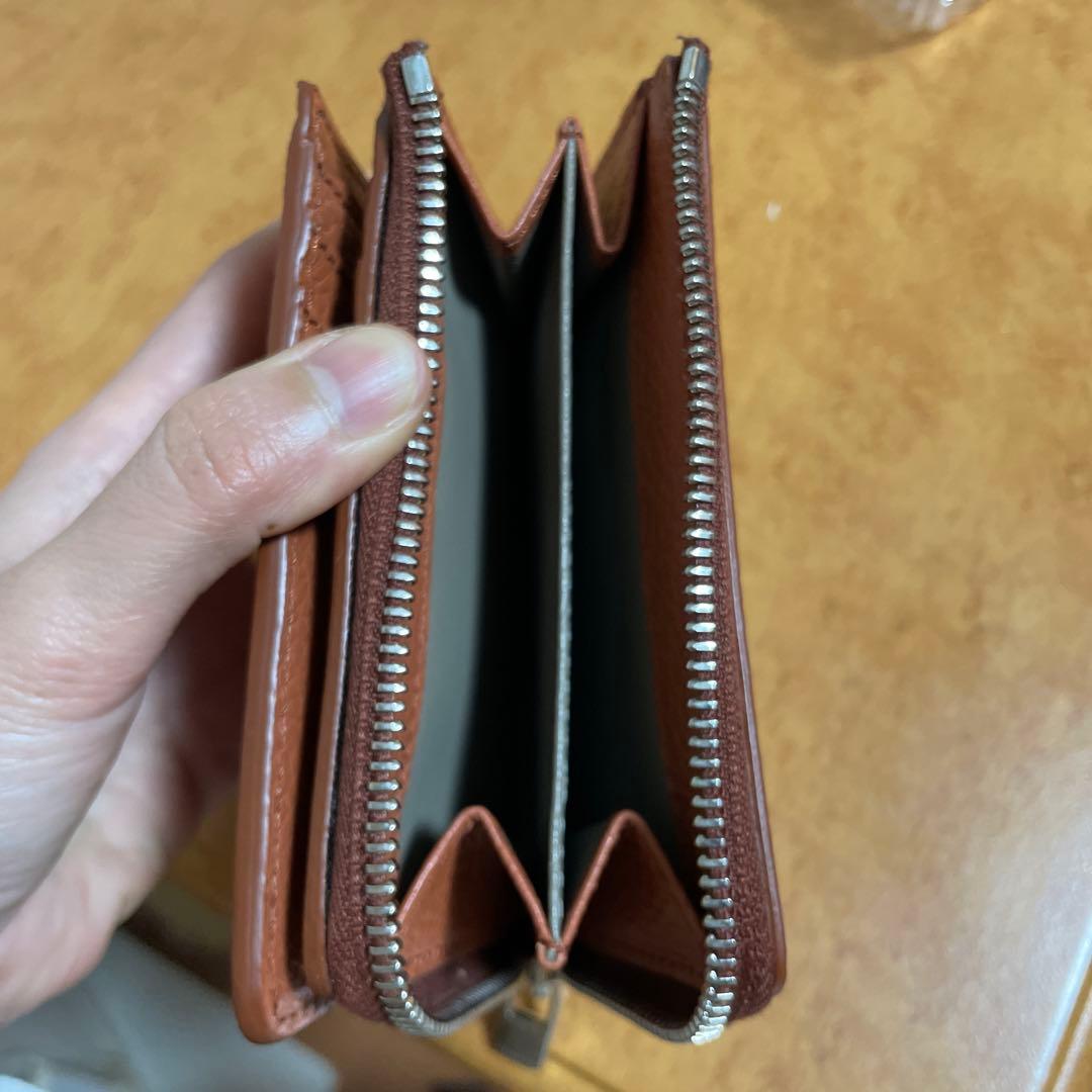 H ブラウンレザー ミニ財布　HIROFU