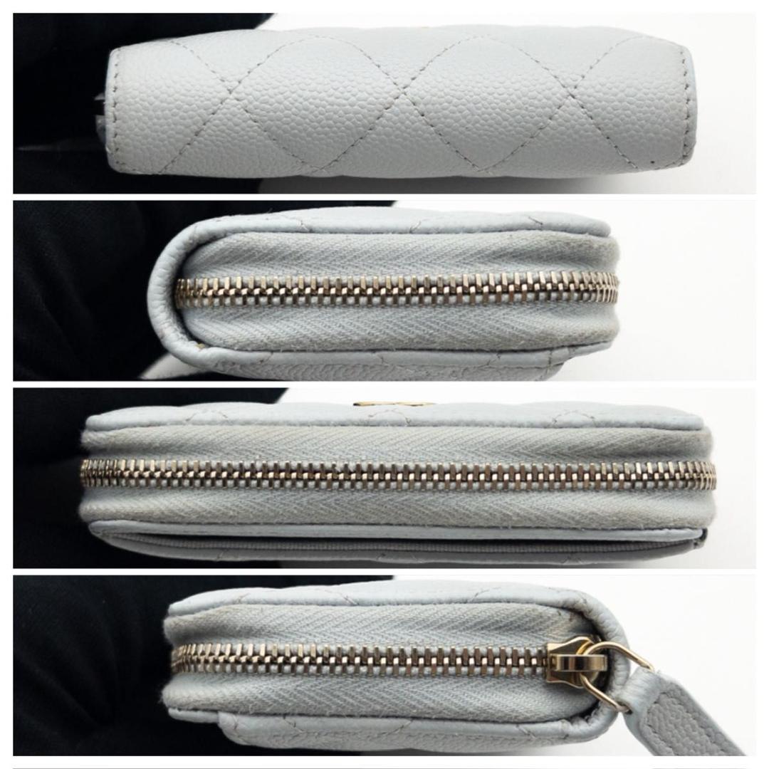 【極美品】CHANEL クラシックジップパース　マトラッセ　キャビアスキン