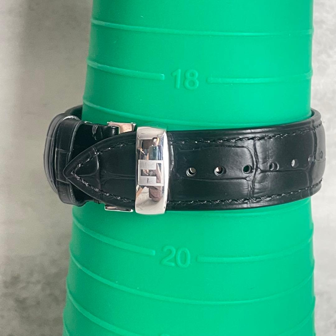 稼動品　TISSOT ティソ1853 クロノグラフ　黒 黄針　メンズ　腕時計