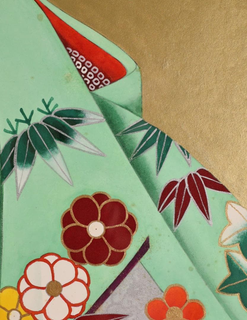 【真作】　渡部岱龍 「 舞妓 」　F10号　日本画　共シール　タトウ　BK172