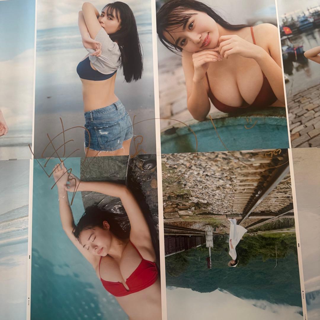 （数量限定）豊島心桜 ゴールド直筆サイン入り 超特大両面印刷　刷り出しポスター