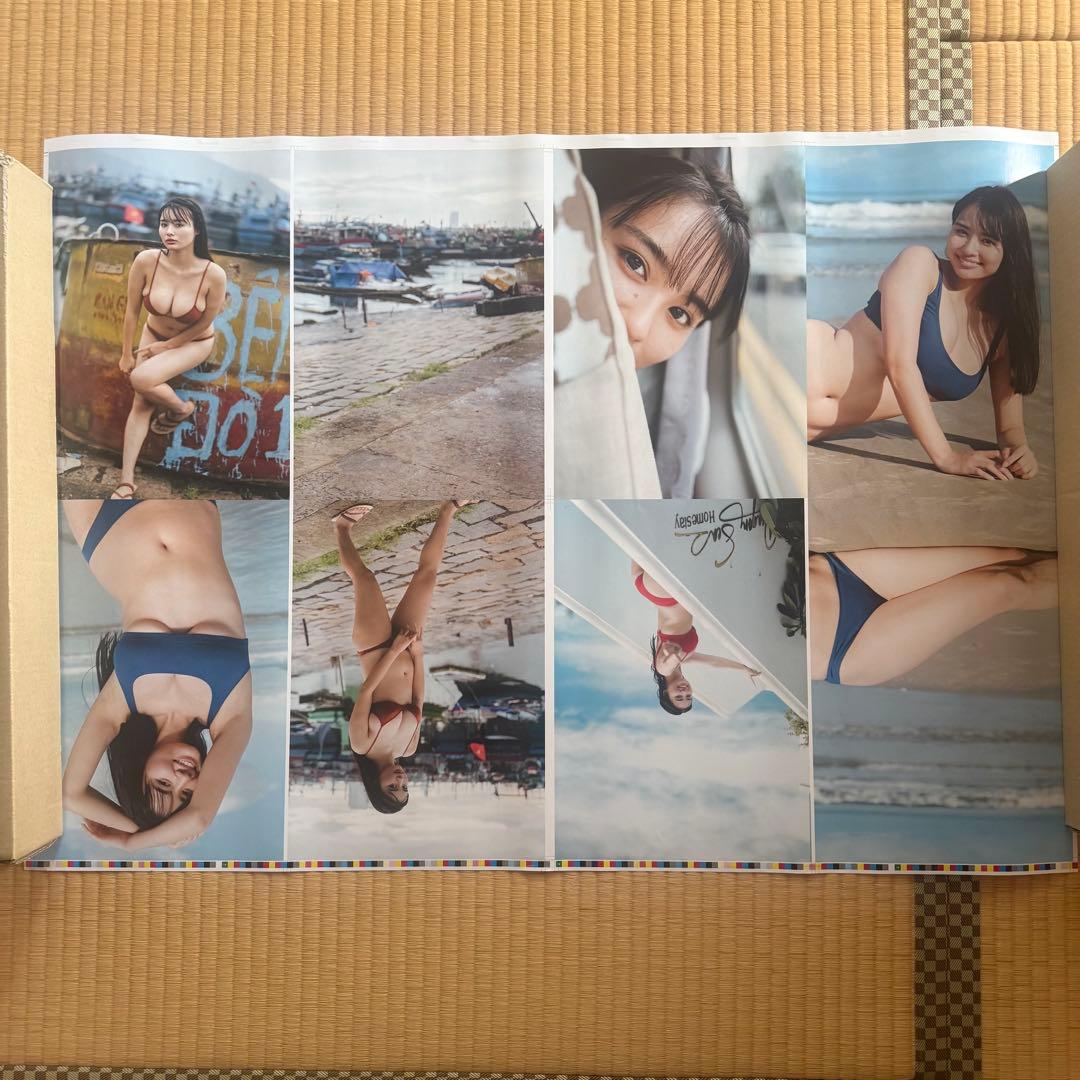 （数量限定）豊島心桜 ゴールド直筆サイン入り 超特大両面印刷　刷り出しポスター