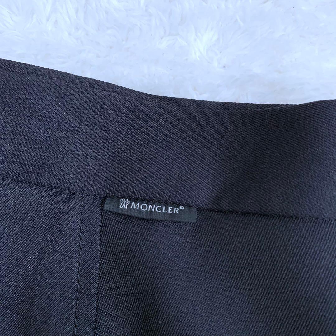 【ラム】美品♪ モンクレール ブラック ポケット付きスカート 38