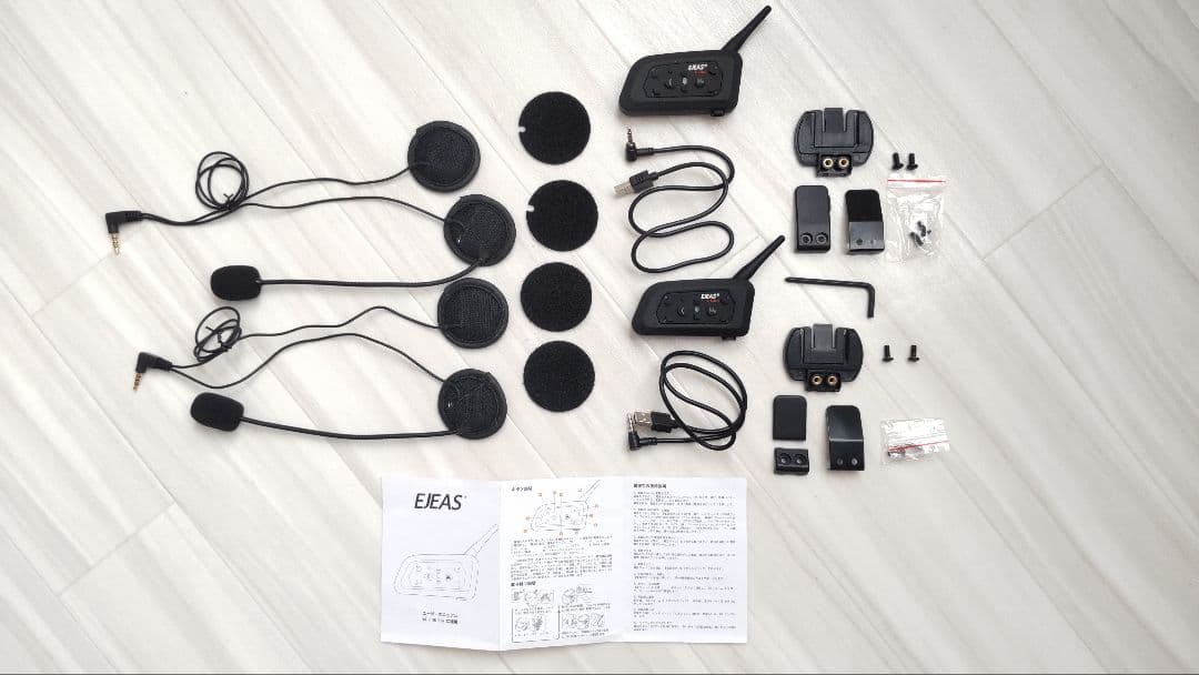 EJEAS V6 pro バイク インカム 2台セット 樹脂クリップ破損 Amazon.co