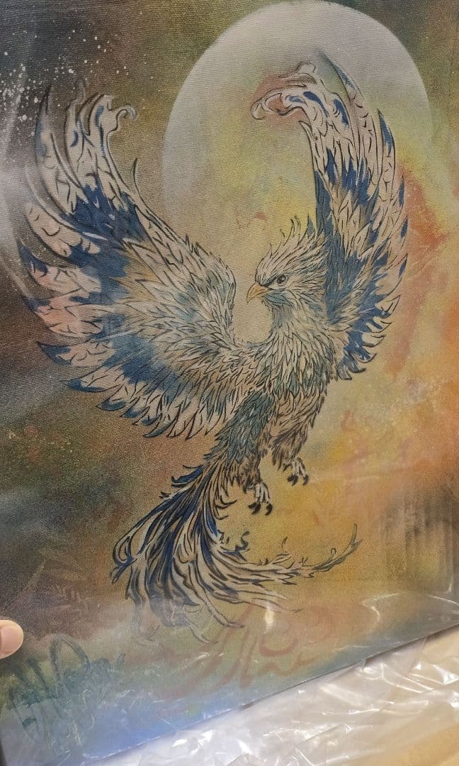 スプレーアートエデン F6キャンバス ドラゴン 龍 サイン入り 原画 原画