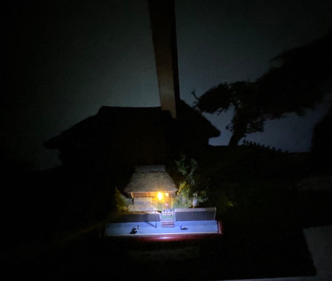 古民家ジオラマ 夜景ライト付き 模型・プラモデル